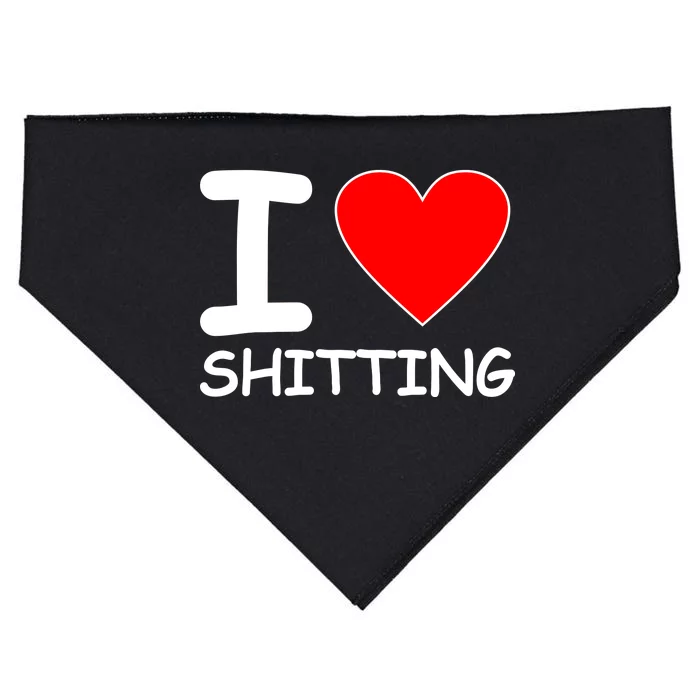 I Heart Shitting Poop USA-Made Doggie Bandana