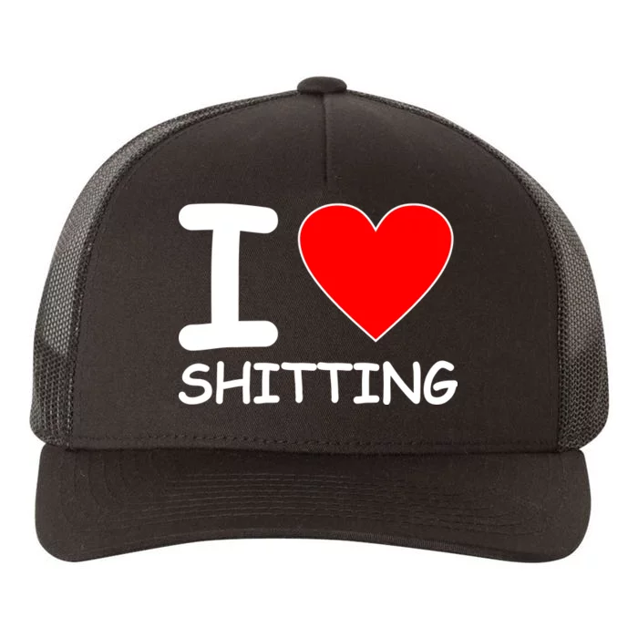 I Heart Shitting Poop Yupoong Adult 5-Panel Trucker Hat