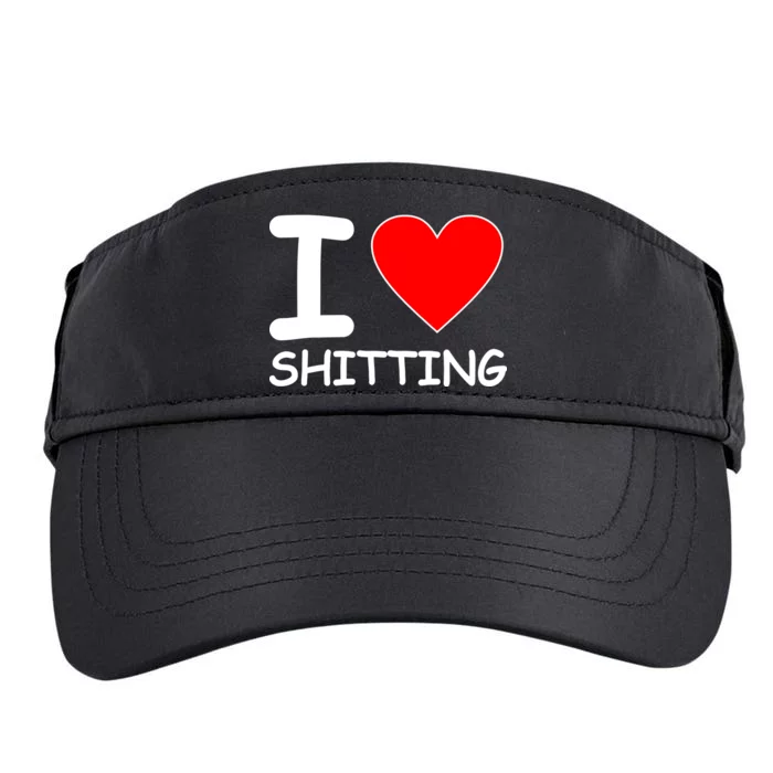 I Heart Shitting Poop Adult Drive Performance Visor