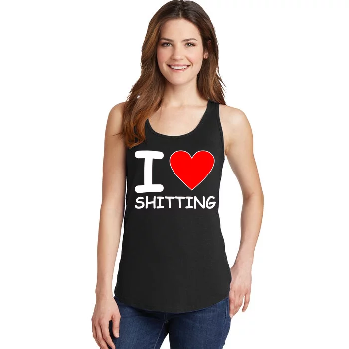 I Heart Shitting Poop Ladies Essential Tank