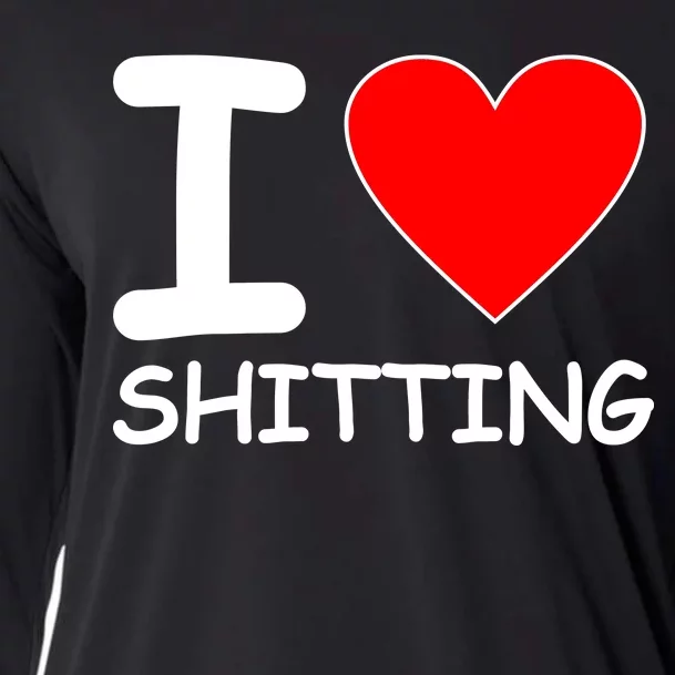 I Heart Shitting Poop Cooling Performance Long Sleeve Crew