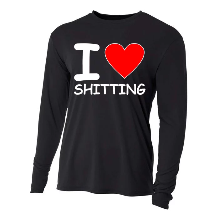 I Heart Shitting Poop Cooling Performance Long Sleeve Crew