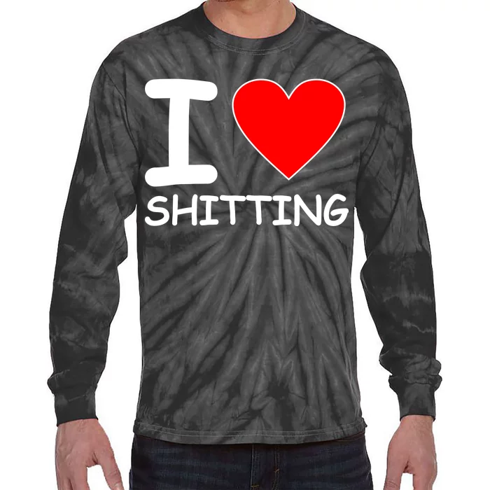 I Heart Shitting Poop Tie-Dye Long Sleeve Shirt