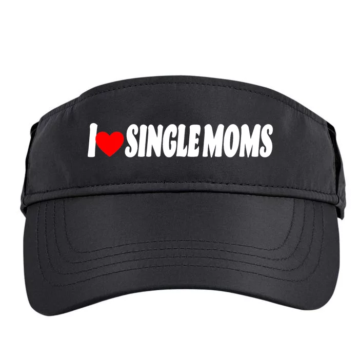 I Heart Single Moms Adult Drive Performance Visor