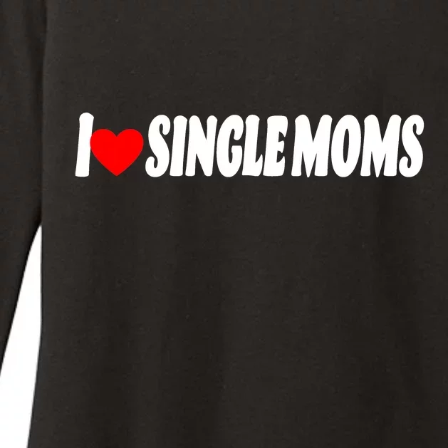 I Heart Single Moms Womens CVC Long Sleeve Shirt