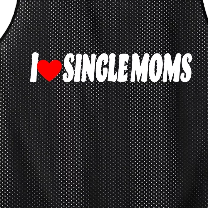 I Heart Single Moms Mesh Reversible Basketball Jersey Tank