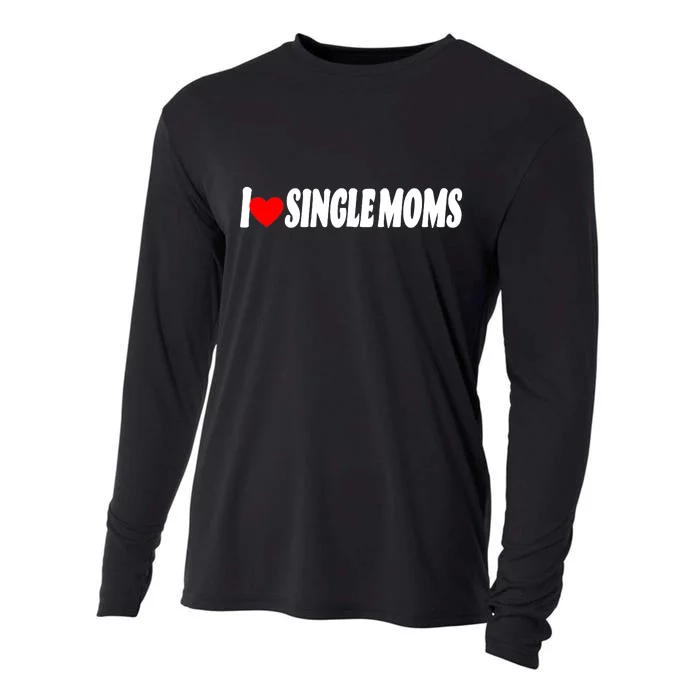 I Heart Single Moms Cooling Performance Long Sleeve Crew