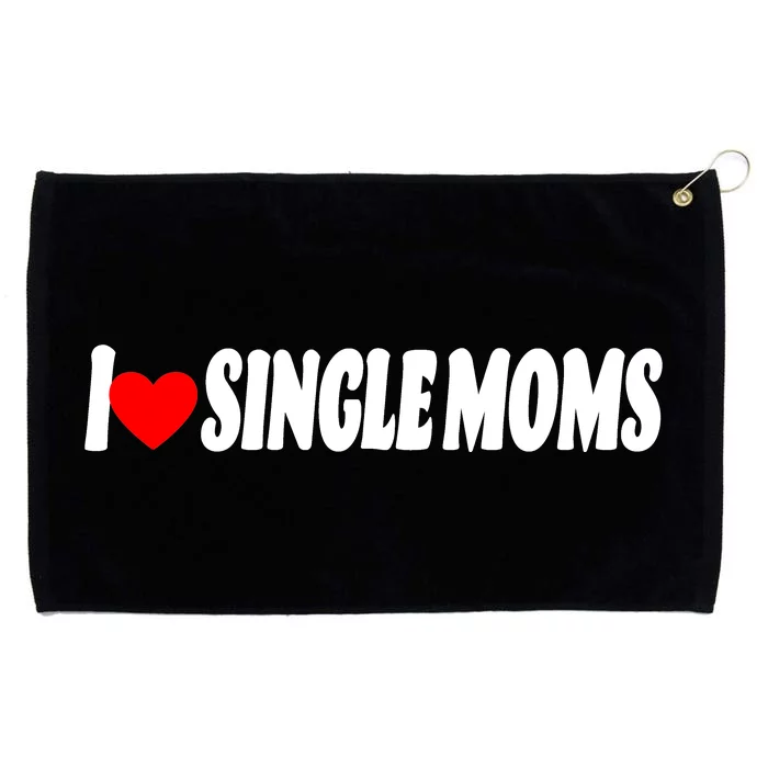 I Heart Single Moms Grommeted Golf Towel