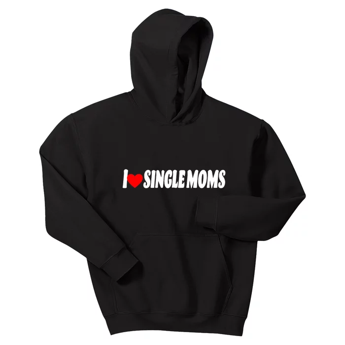 I Heart Single Moms Kids Hoodie