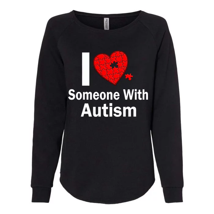 I Heart Someone With Autism Womens California Wash Sweatshirt