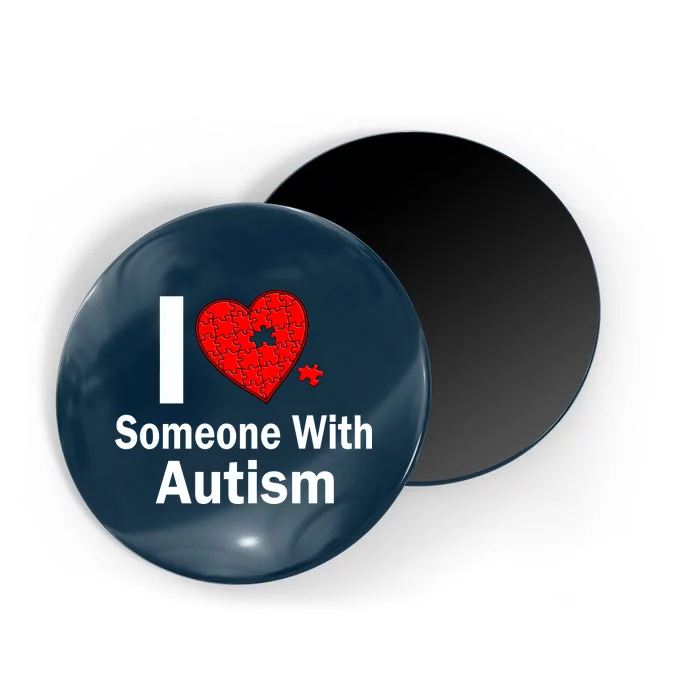 I Heart Someone With Autism Magnet