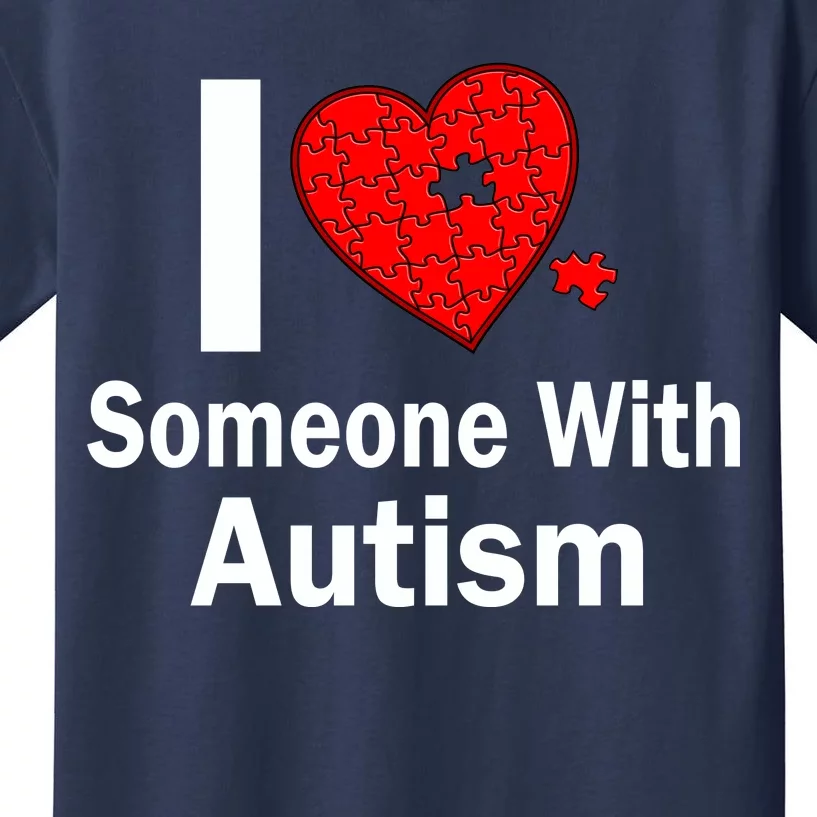 I Heart Someone With Autism Kids T-Shirt