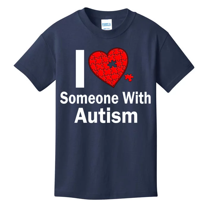 I Heart Someone With Autism Kids T-Shirt