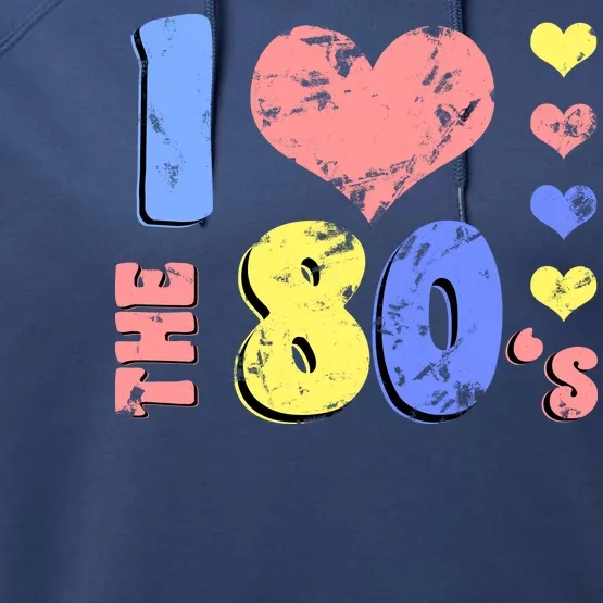 I Heart The 80's Performance Fleece Hoodie