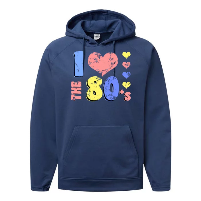 I Heart The 80's Performance Fleece Hoodie