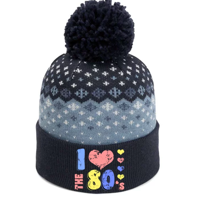 I Heart The 80's The Baniff Cuffed Pom Beanie