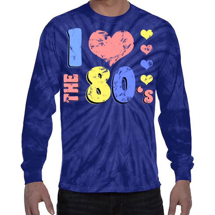 I Heart The 80's Tie-Dye Long Sleeve Shirt