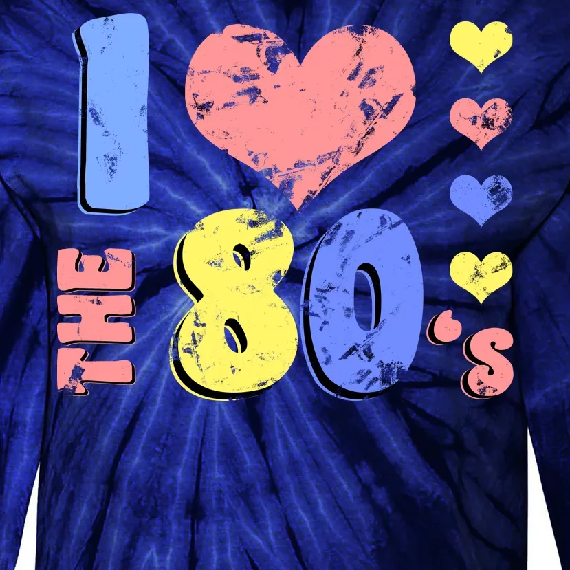 I Heart The 80's Tie-Dye Long Sleeve Shirt