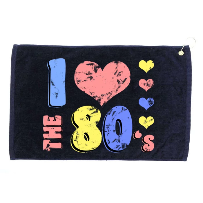 I Heart The 80's Grommeted Golf Towel