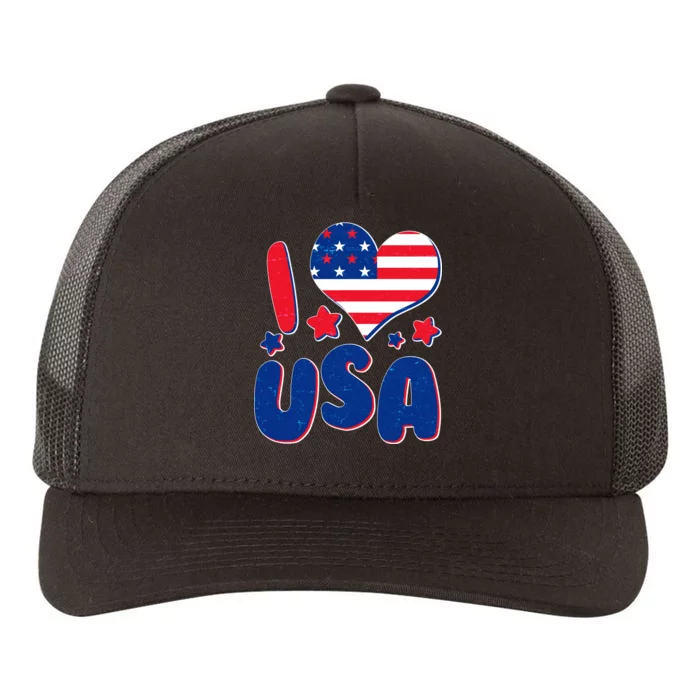 I Heart USA Yupoong Adult 5-Panel Trucker Hat