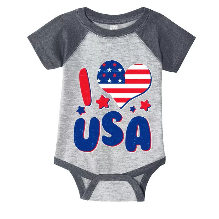 I Heart USA Infant Baby Jersey Bodysuit