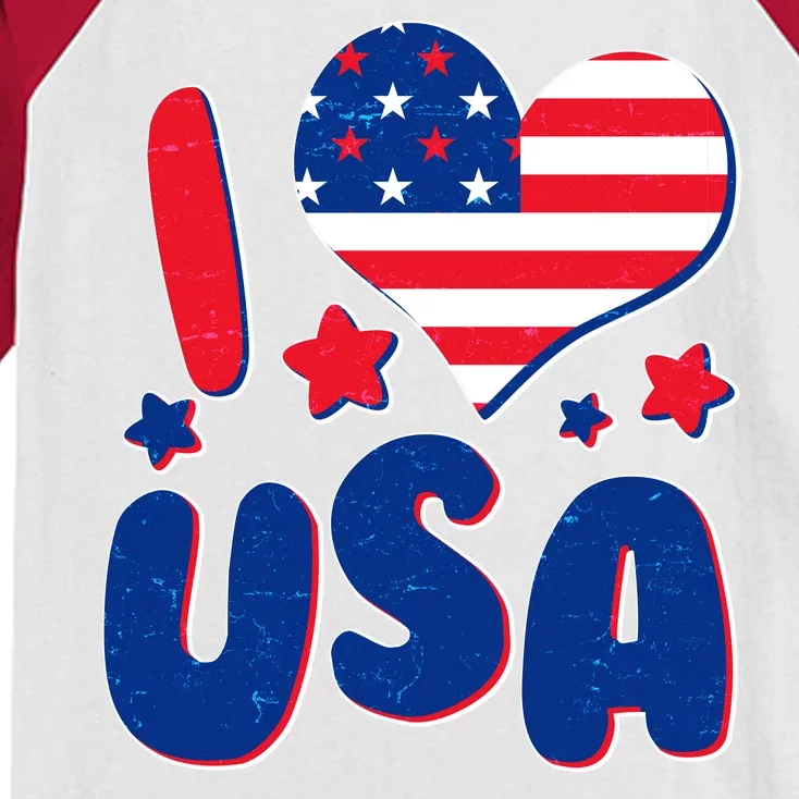 I Heart USA Kids Colorblock Raglan Jersey