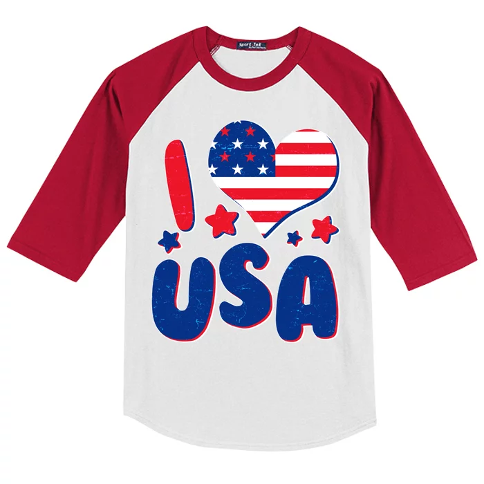 I Heart USA Kids Colorblock Raglan Jersey