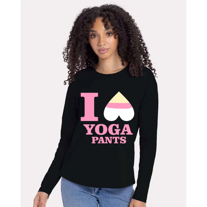 I Heart Yoga Pants Womens Cotton Relaxed Long Sleeve T-Shirt