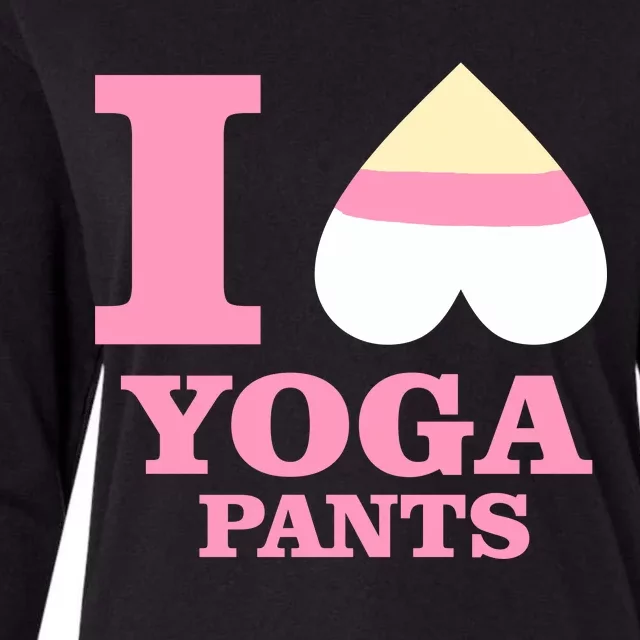 I Heart Yoga Pants Womens Cotton Relaxed Long Sleeve T-Shirt