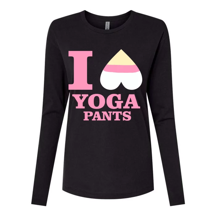 I Heart Yoga Pants Womens Cotton Relaxed Long Sleeve T-Shirt