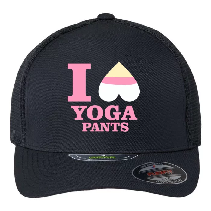 I Heart Yoga Pants Flexfit Unipanel Trucker Cap