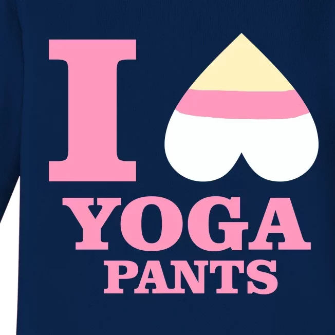 I Heart Yoga Pants Baby Long Sleeve Bodysuit