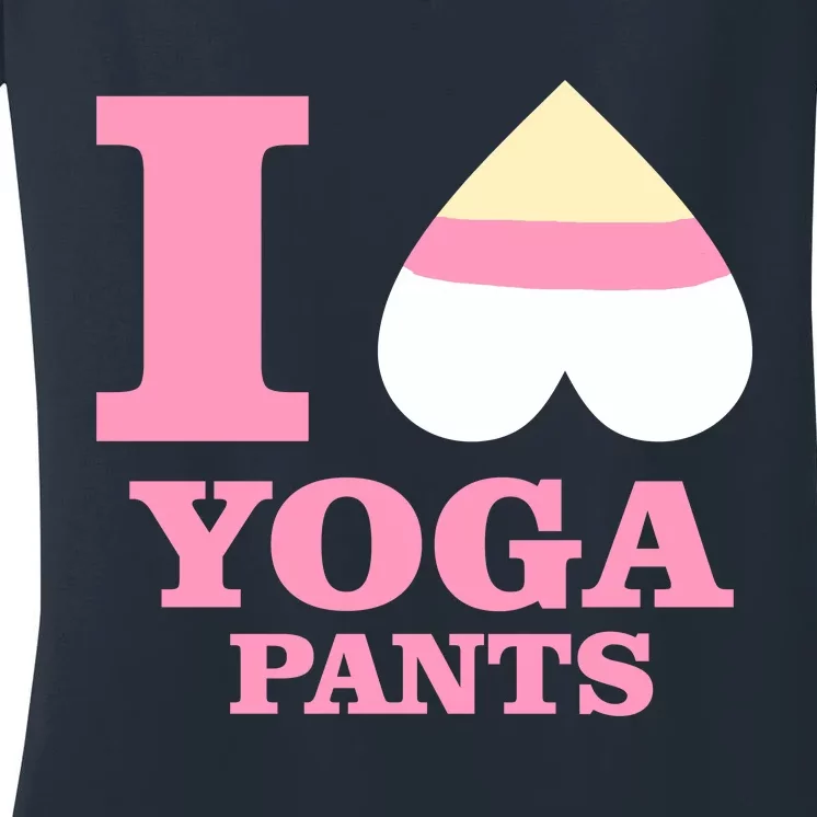 I Heart Yoga Pants Women's V-Neck T-Shirt