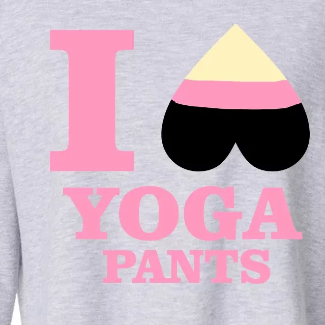 I Heart Yoga Pants Cropped Pullover Crew