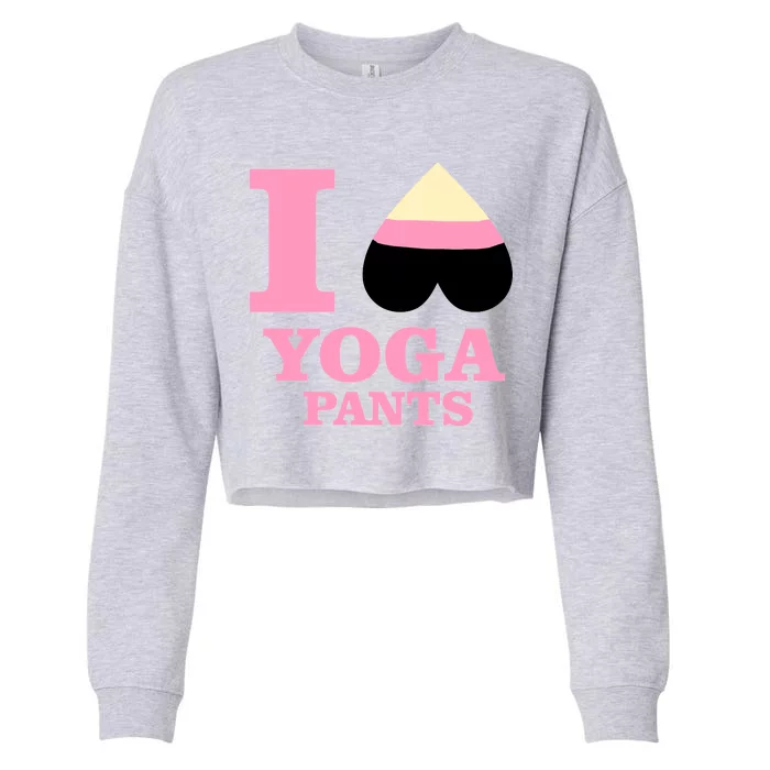 I Heart Yoga Pants Cropped Pullover Crew