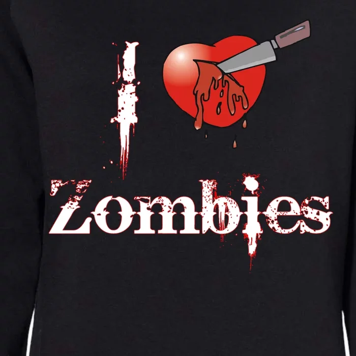 I Heart Zombies Womens California Wash Sweatshirt