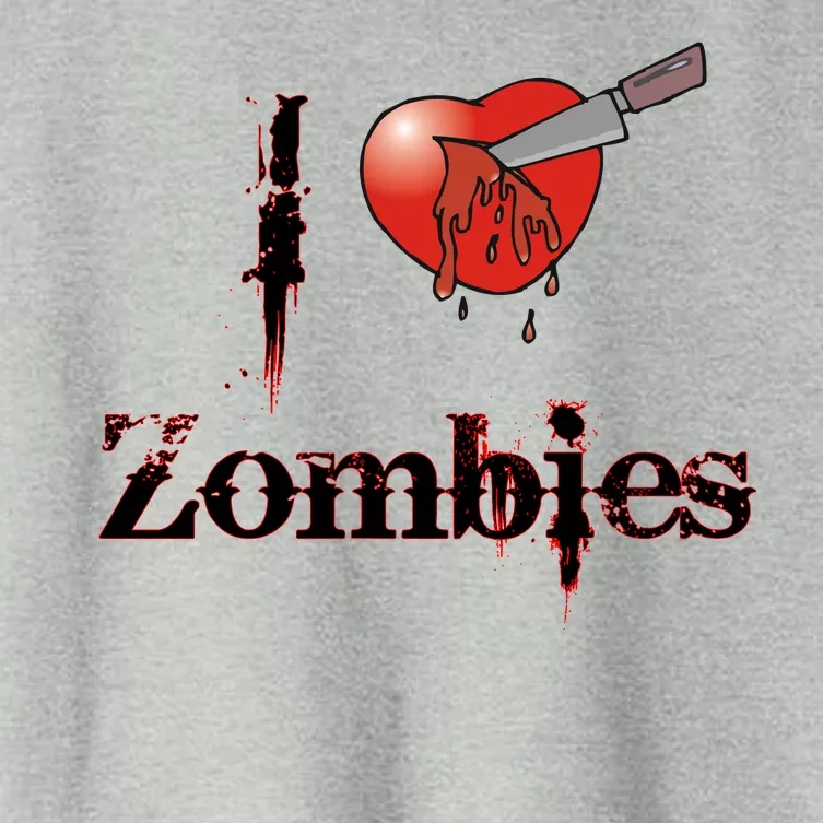 I Heart Zombies Women's Crop Top Tee