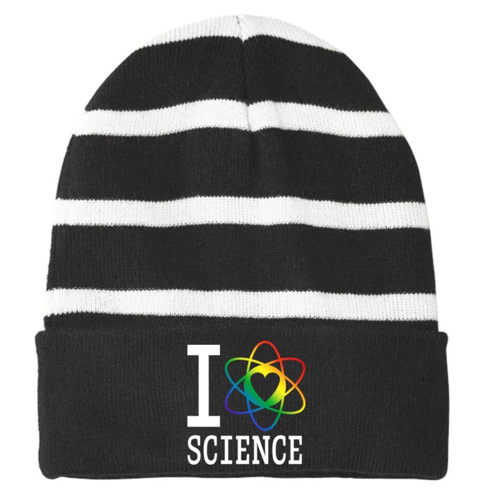 I Heat Science Striped Beanie with Solid Band