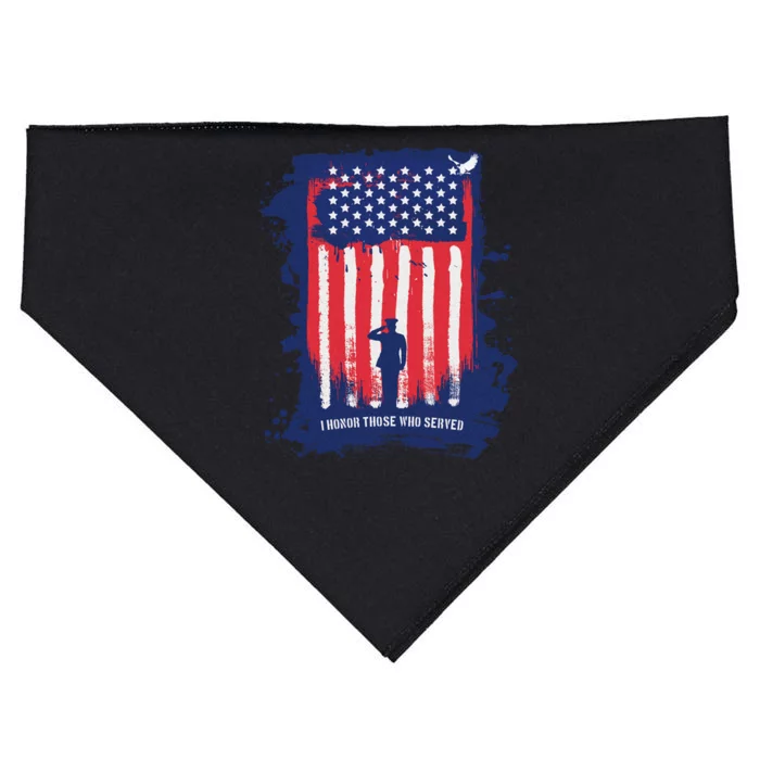 I Honor Those Who Served USA-Made Doggie Bandana