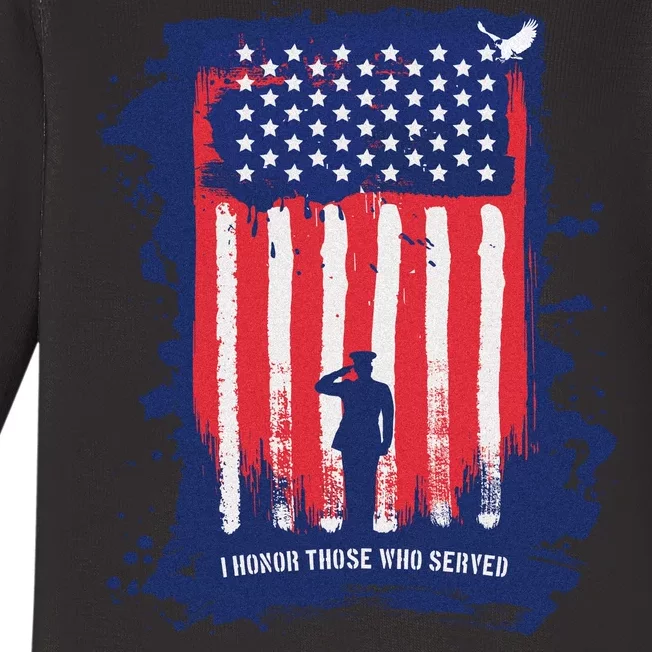 I Honor Those Who Served Baby Long Sleeve Bodysuit