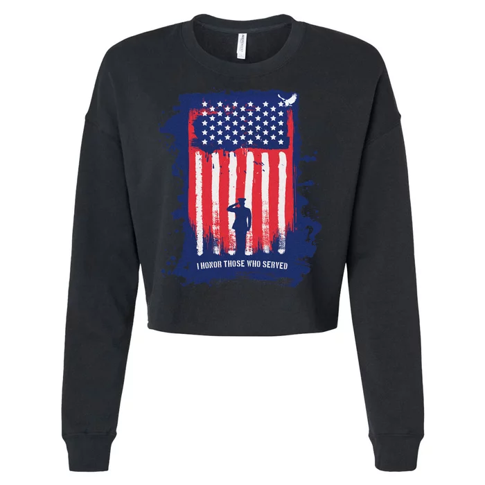 I Honor Those Who Served Cropped Pullover Crew