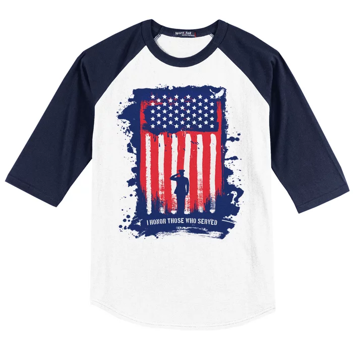 I Honor Those Who Served Baseball Sleeve Shirt