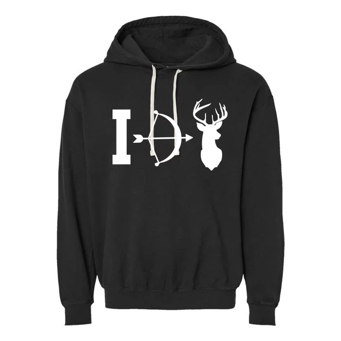 I Hunt Deer Garment-Dyed Fleece Hoodie