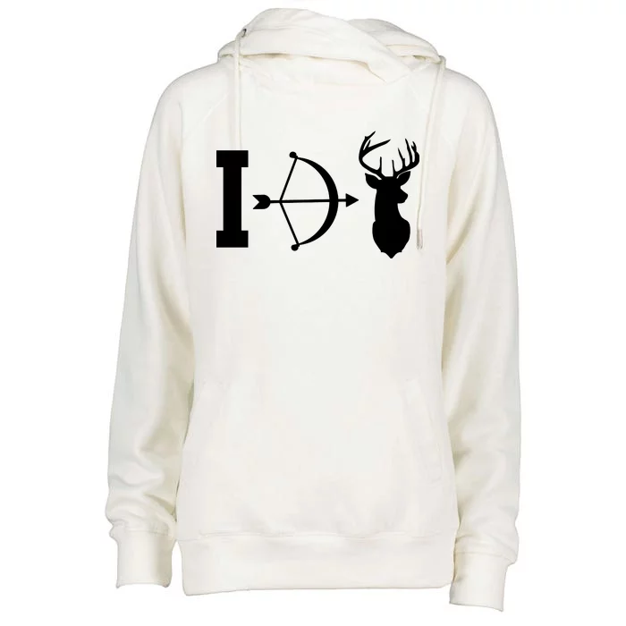 I Hunt Deer Womens Funnel Neck Pullover Hood