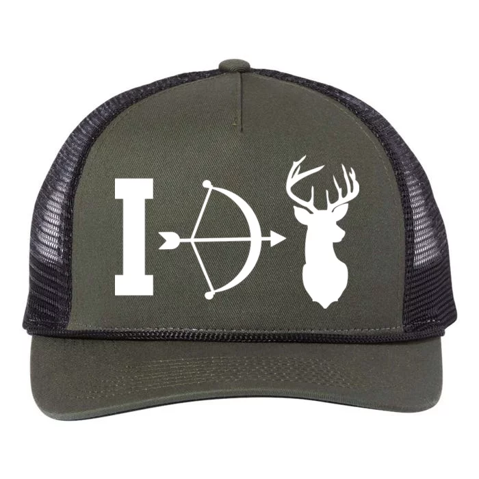 I Hunt Deer Retro Rope Trucker Hat Cap