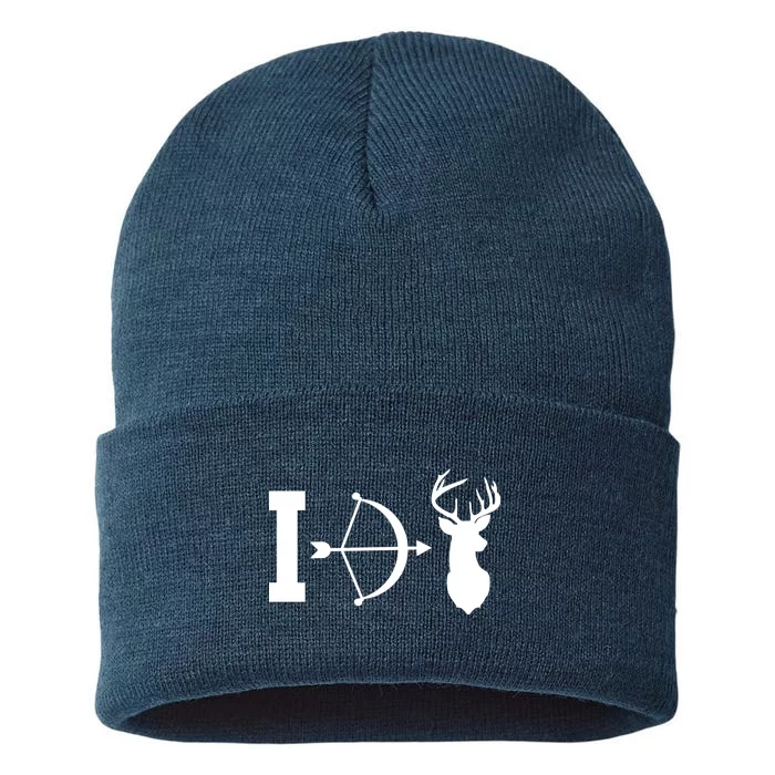 I Hunt Deer Sustainable Knit Beanie