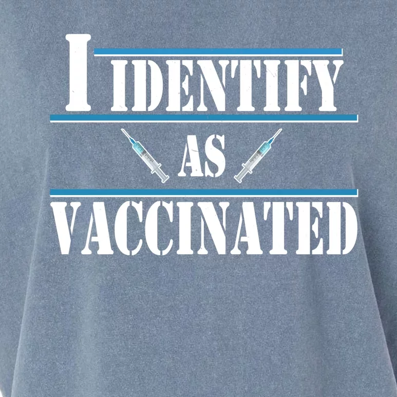 I Identify As Vaccinated Pro Vaccine Garment-Dyed Women's Muscle Tee