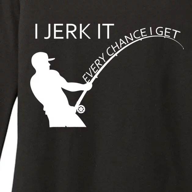 I Jerk It Funny Fishing Pole Womens CVC Long Sleeve Shirt