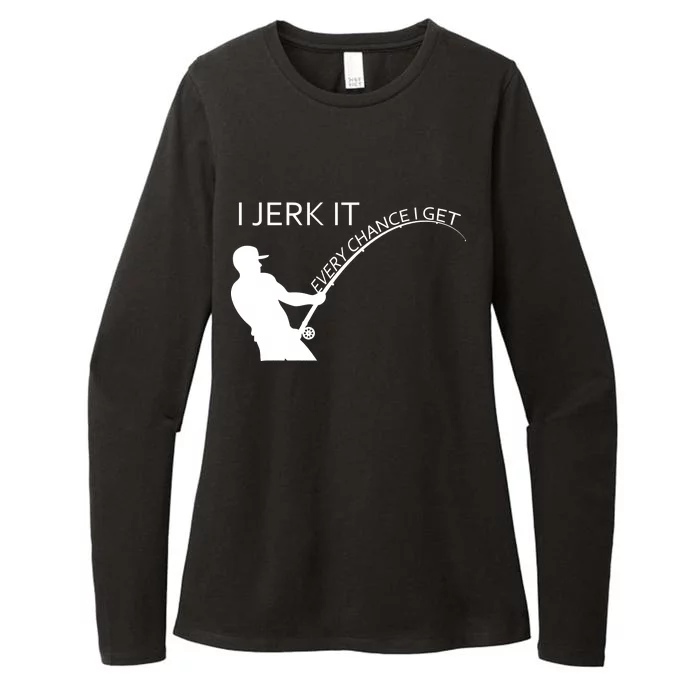 I Jerk It Funny Fishing Pole Womens CVC Long Sleeve Shirt