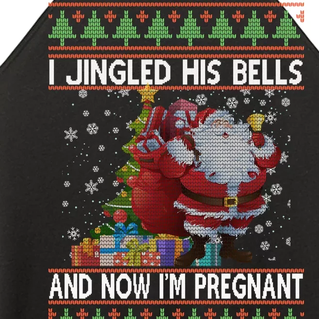 I Jingle His Bells Now I'm Pregnant Ugly Christmas Women’s Perfect Tri Rocker Tank